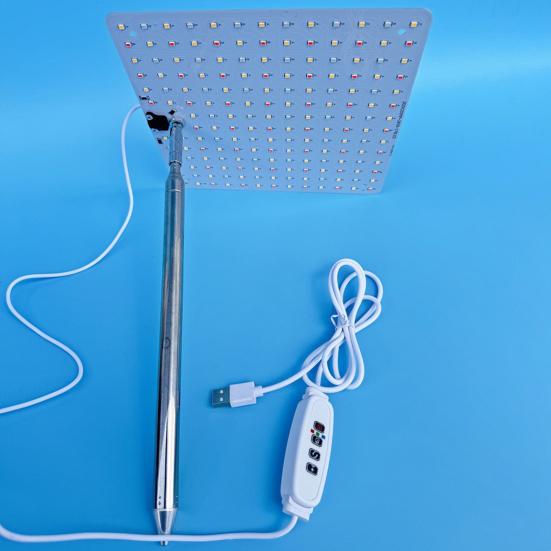 Телескопический фитолампа с автоматическим таймером включения/выключения, регулируемая высота, светодиод полного спектра