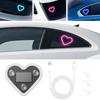 SEAMETAL LED Car Window Ambient Lamp Solar Energy Wiring Free Glowing Heart Atmosphere Neon Light Car Interior Decoration Accessories