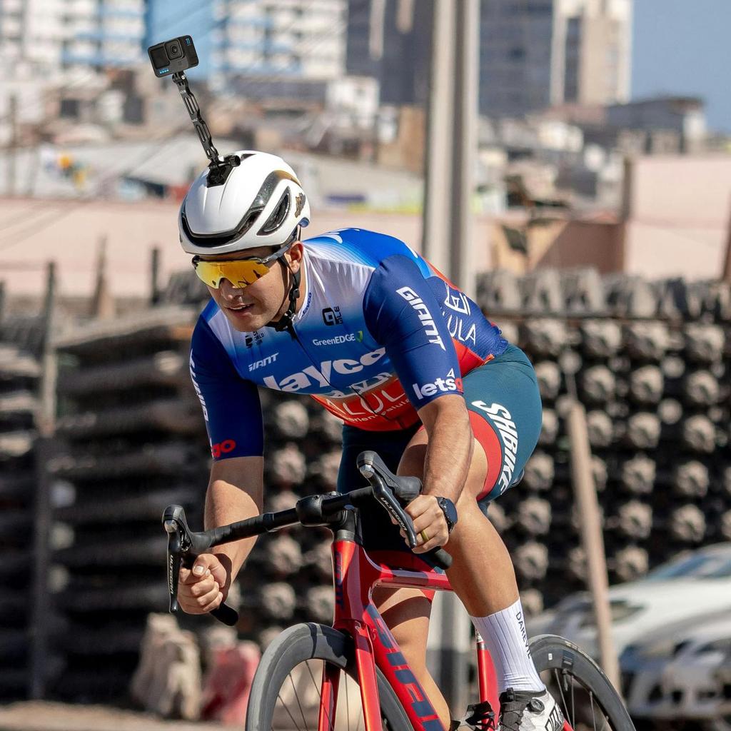 HSU GoPro Aluminum Extension Arm Pole Mount Helmet Mount Metal Pole Mount Helmet Stick Mount Compatible with GoPro and Other Action Cameras