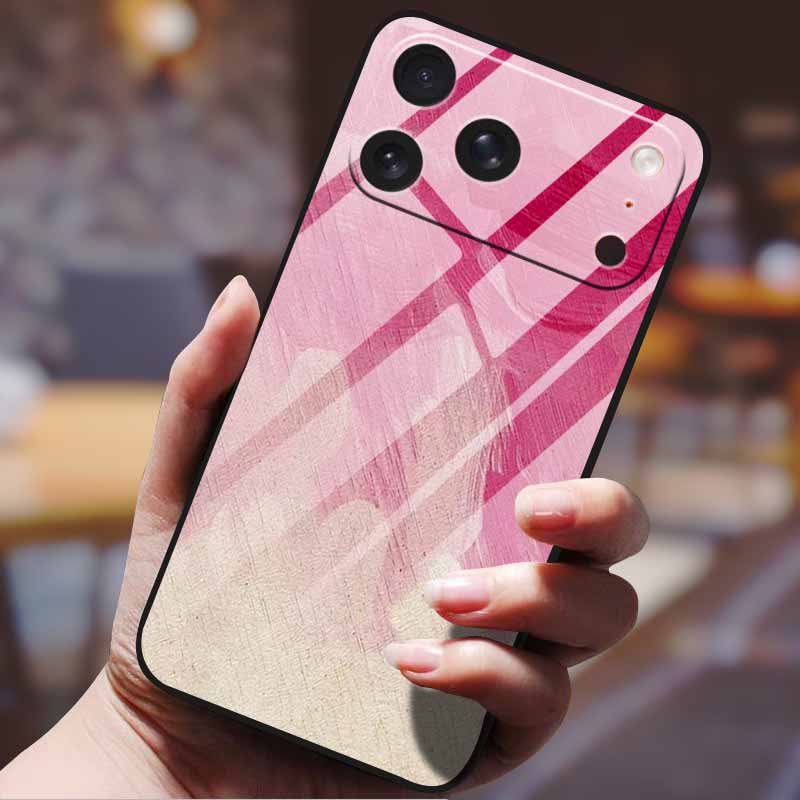 Градиентный чехол для телефона для iphone 17 pro max iphone17 Air Закаленное стекло Жесткая задняя крышка для Apple iphone17pro Узор в конфетных цветах