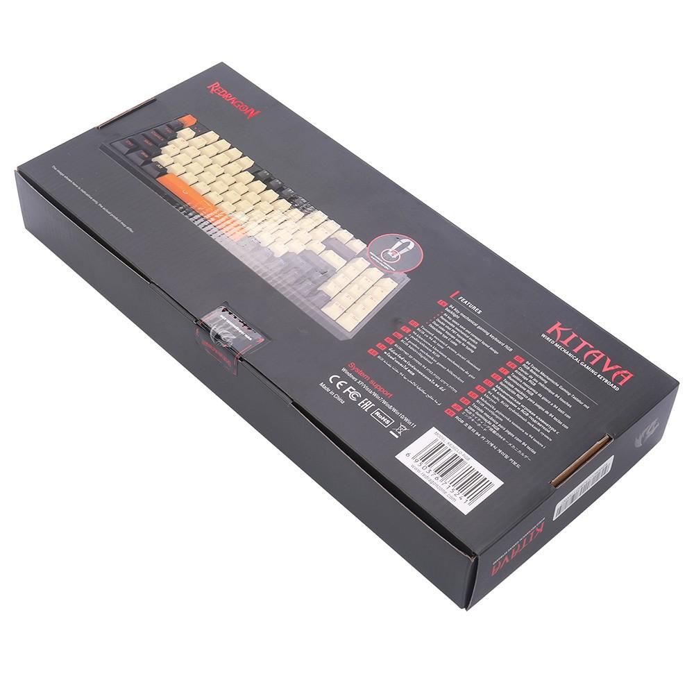 Redragon K636CLO-RGB Kitava 94-клавишная с RGB-подсветкой NumPad Механическая клавиатура Красный переключатель Раскладка США - черный