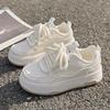 Platform White Shoes Women's 2025 New Autumn Breathable Women's Shoes with Skirt Shoes Milk Fufu Casual Sports Board Shoes