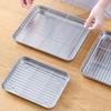 1PC Tray Thickened Rustproof Stainless Steel Multipurpose Draining Baking Grill Sheet Easy Clean Safe with Mesh Rack for Kitchen