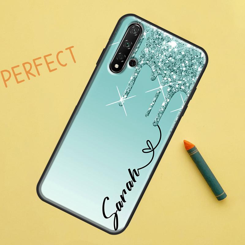 Персонализированный чехол с блестками для Huawei Nova Y90 Y70 Y61 Y60 9 10 SE Nova 5T 11i 8i 7i 3i P20 P40 P30 Lite P60 Pro