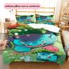 Bulbasaur Pokemon Bedding Set, Grass Type Character Bedroom Decor, Ideal Home Gift For Enthusiasts.chl