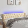 VidaXL LED Headboard Bedroom Furniture Double Bed Accessory Head of Bed Frame Interior Cream 3123575
