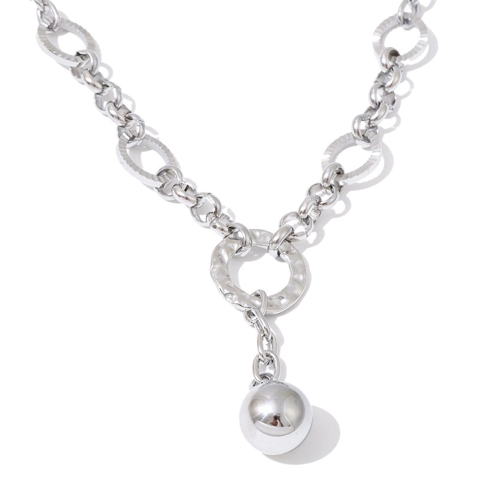 Eetit Высококачественная цепочка из нержавеющей стали, ожерелье с круглым шарообразным кулоном, с золотым и платиновым PVD-покрытием, водонепроницаемое, оригинальное украшение