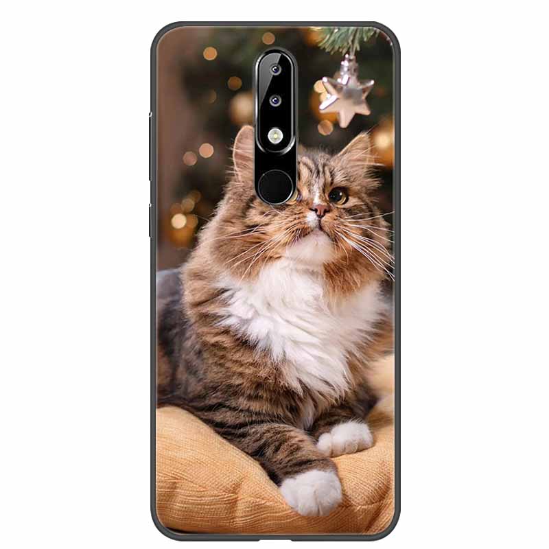 Для Nokia 6.1 Plus Чехол Милый Мягкий Силикон Мультяшный Кот ТПУ Чехлы для Телефона для Nokia X6 Чехол 6.1Plus Милый Чехол для NokiaX6 Корпус