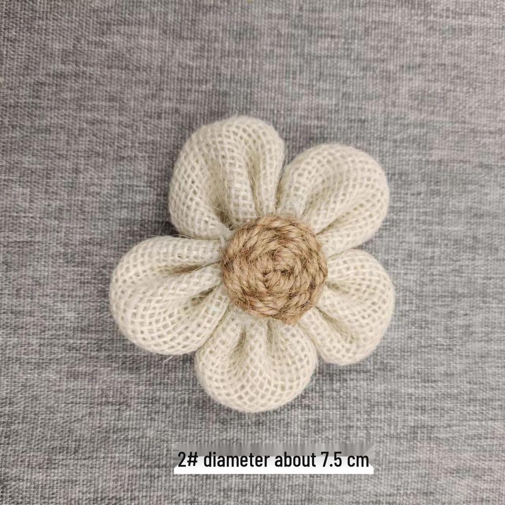 Льняная цветочная корзина ручной работы: 3D-украшение для шляпы в виде розового банта для поделок своими руками и в детском саду