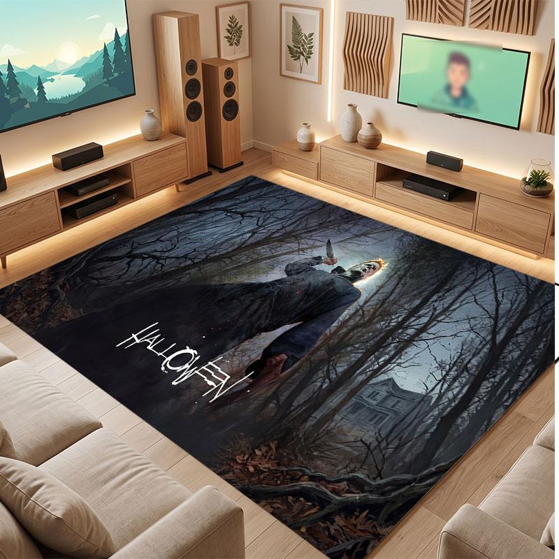 Halloween Michael Myers Rug Soft Thick Non Slip Floor Carpet for Bedroom Living Room Home Decor