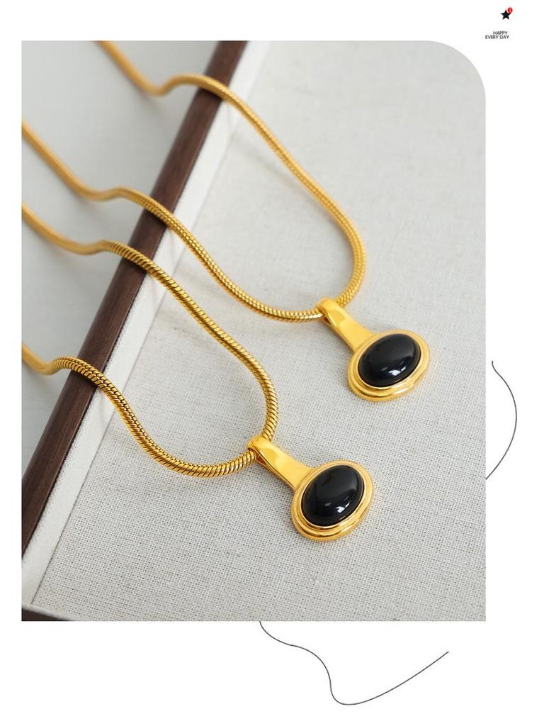 Ожерелье-подвеска Цепочка «Змеиная кость» из хряща, 18-каратное золото, титановая сталь, не тускнеющие украшения для женщин