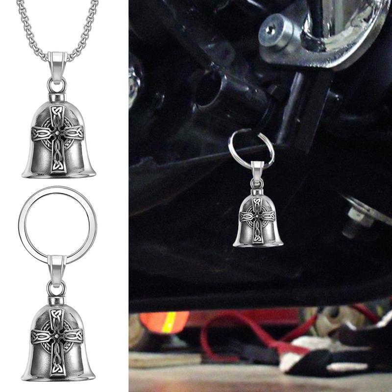 Винтажный счастливый амулет Мотоциклетный колокольчик Подвеска для колокольчика Подвеска для езды Мотоциклетный аксессуар Или Брелок Подвески на удачу