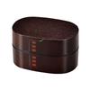 Tatsumiya HAKOYA Wappa Bento Brown Japanese-Made Box, 520ml, Small,