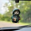 Charming 2d Acrylic Cat Book Holder Pendant Adorable Cartoon Car Interior Decoration