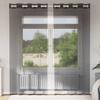 VidaXL Voile Curtains with Eyelets 2 Pcs Black 140x225 Cm, Net Curtain, Sheer Curtain, Window Voile, 4102061