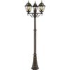 Lampadaire extérieur JANEL - BRILLIANT - noir doré - métal/verre - 3x60W - IP44