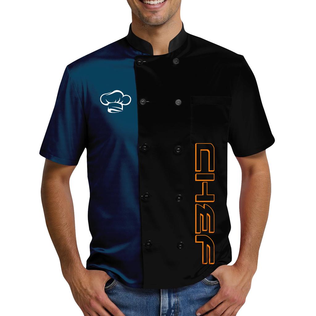 Популярные элементы принта шеф-повара мужская униформа шеф-повара