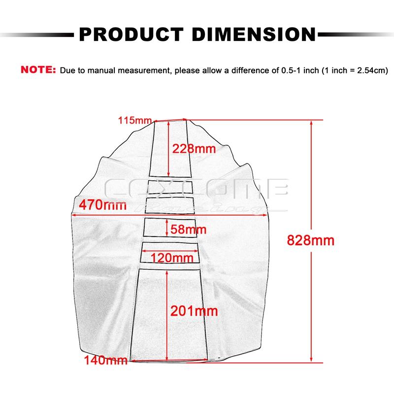 Custom MX Seat Cover Ribbed Motocross Racing Seat Pad For Suzuki Yamaha Gas Gas Kawasaki KLX KXF EXC RM RMZ DRM WR YZ 125 450