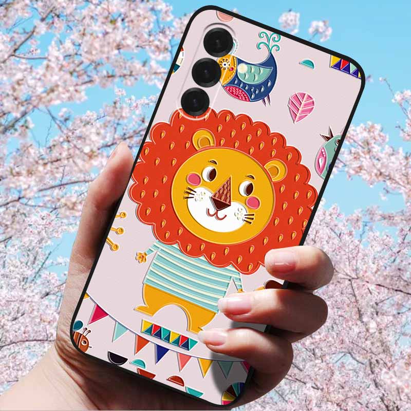 Для Samsung Galaxy A56 A36 A26 5G Чехлы 3D Рельефный Цветок Тиснение Мягкий Силикон Для A56 A36 5G 3D Мультяшный Чехол Сова Ракушка 3D Рельеф