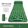 Ultralight Single Sleeping Pad with Pillow, Foot-Pump Inflatable Camping Mat, Moisture-Proof for Outdoor, Tent, or Car Use.