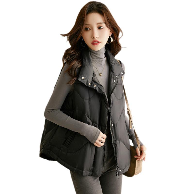 2024 Женский Европейский Повседневный Свободный Пуховый Хлопковый Жилет Без Рукавов