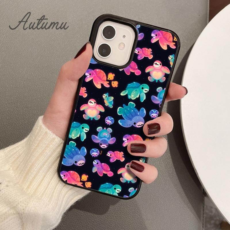 Милый чехол для телефона с изображением морской черепахи для iPhone 11 12 13 14 Pro Max mini X XR XS SE 2020 5 6S 7 8 Plus Samsung Galaxy S21 S22 Cover shell