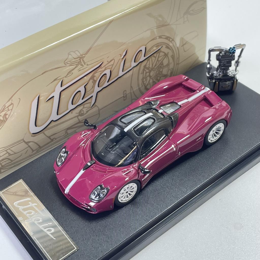 Hone Модель 1/64 Pagani Utopia в наличии с двигателем, металлический автомобиль-игрушка, литая металлическая модель, коллекция, подарки для мальчиков