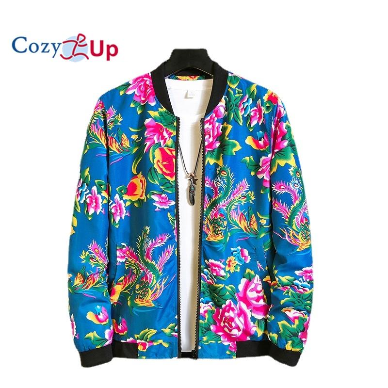 Мужская легкая куртка с бейсбольным воротником Cosy Up с принтом