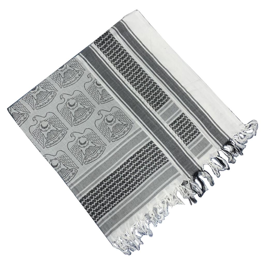 Stylish Shemagh Scarf Soft Jacquard Palestine Arab Shawl for Men Women Lightweight Arabian Dubai Headwrap Desert Scarf