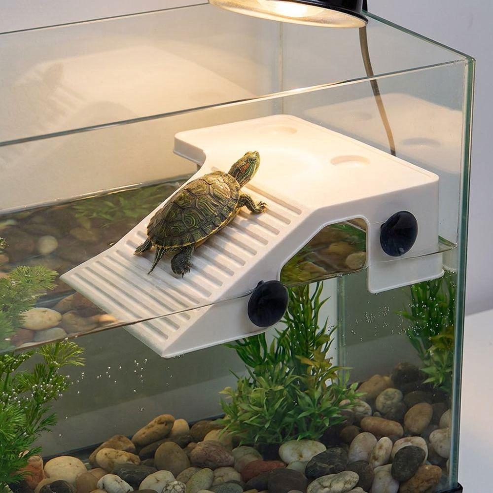 Non-Slip Basking Platform Suction Cup Turtle Climbing Slope Reptile Ramp Pet Habitat