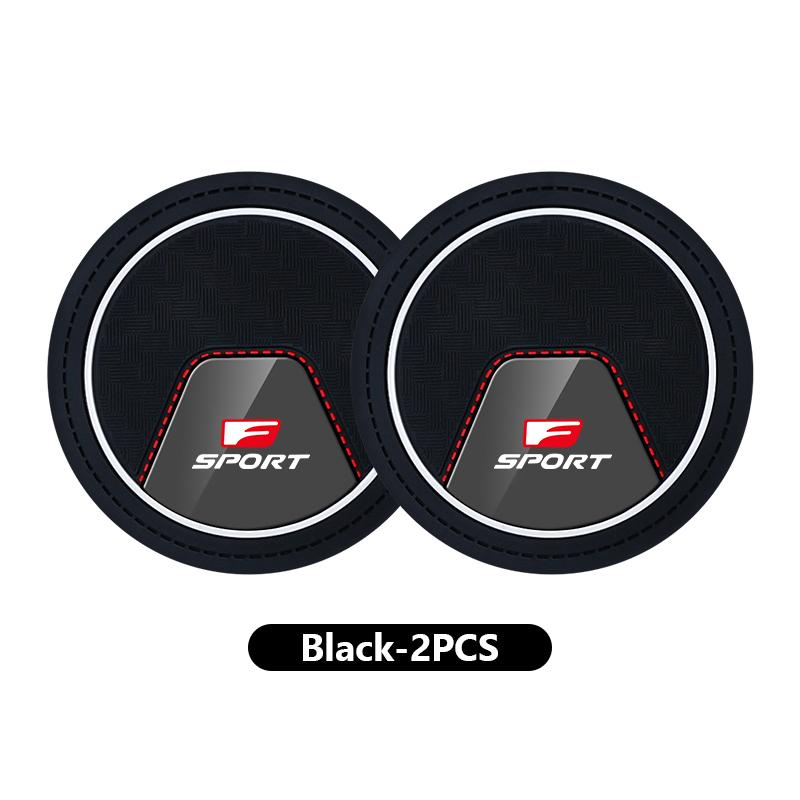 MTIQ6 2Pcs Car Coaster Water Cup Bottle Holder Anti-slip Pad Mat Silica Gel For Lexus IS350 ES350 IS250 IS460 IS220h IS300 LX570