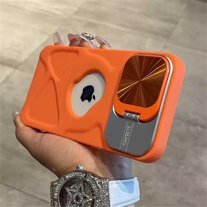 Модный магнитный чехол с логотипом и отверстием для iPhone 11 12 13 14 15 Pro Max Plus, защитный флип-кронштейн для объектива, мягкий силиконовый чехол Magsafe