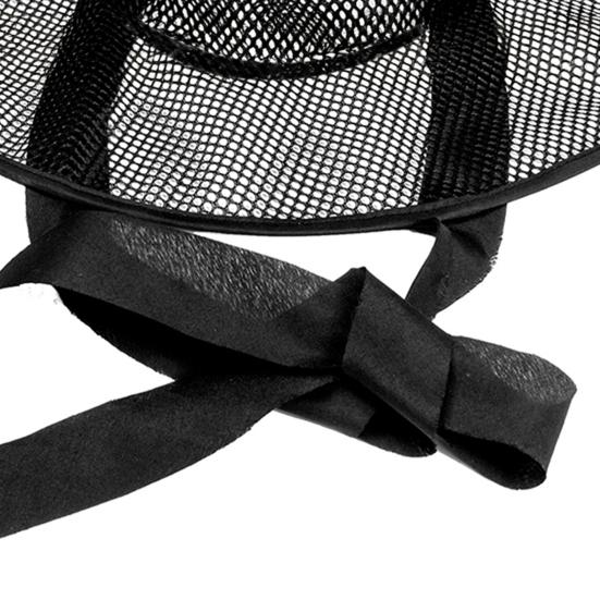 Взрослая корейская традиционная шляпа для выступлений, быстро складывающаяся шляпа с плоским верхом и широкими полями, защита от УФ-лучей, косплей-шляпа, черная шляпа