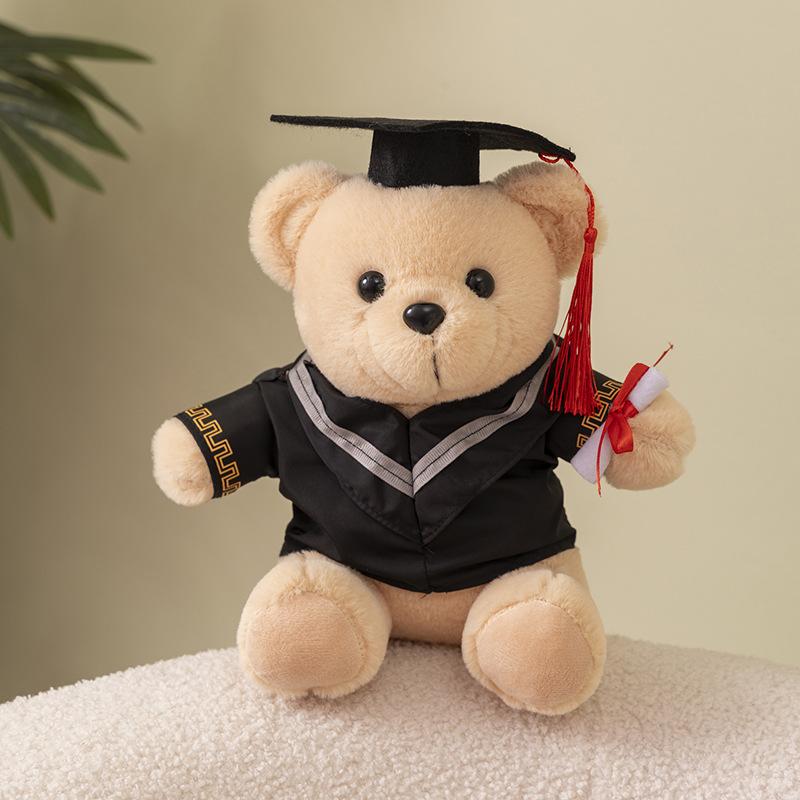 Wear Doctor Hat Graduation Season Bear Doll Dr. Bear Plush Teddy Bear Doll School