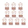 10pcs High Quality Cat Heart Cactus Stationery Book Paper Clip Office Supplies Metal Binder Clips