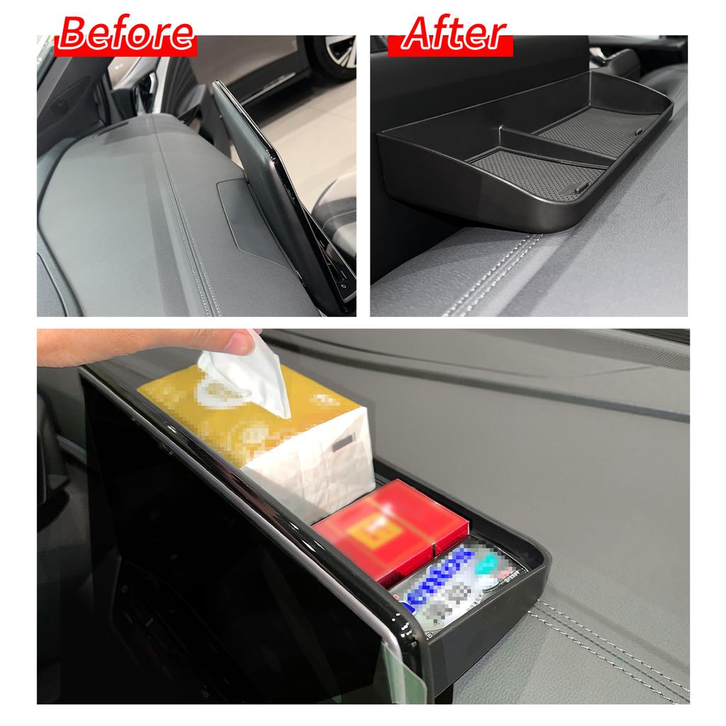 Car Dashboard Tray for VW ID.4 ID4 Accessories Center Console Display Storage Box Hidden Tray Behind Screen Organizer