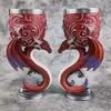 Dragon Holy Grail Stainless Steel Wine Cup Creative 3D Three-dimensional Sculpture Medieval Retro Couple Cup Resin Red Wine Cup