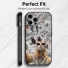 Забавные Коты-Гангстеры Чехол для Телефона Для iPhone17,16,15,14,13,12 Plus,Max Мягкий Силикон Черный Чехол
