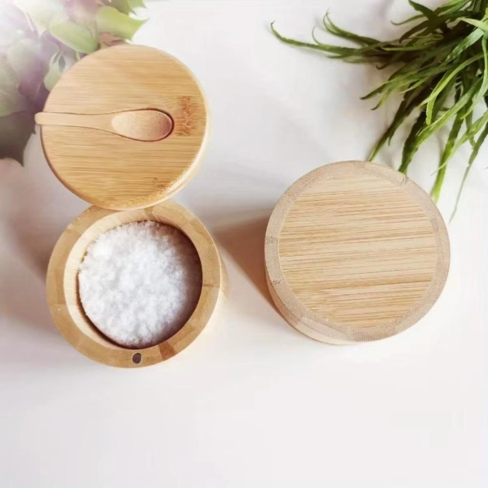 Multi-purpose Bamboo Condiment Box Reusable Pepper Jar New Storage Pot