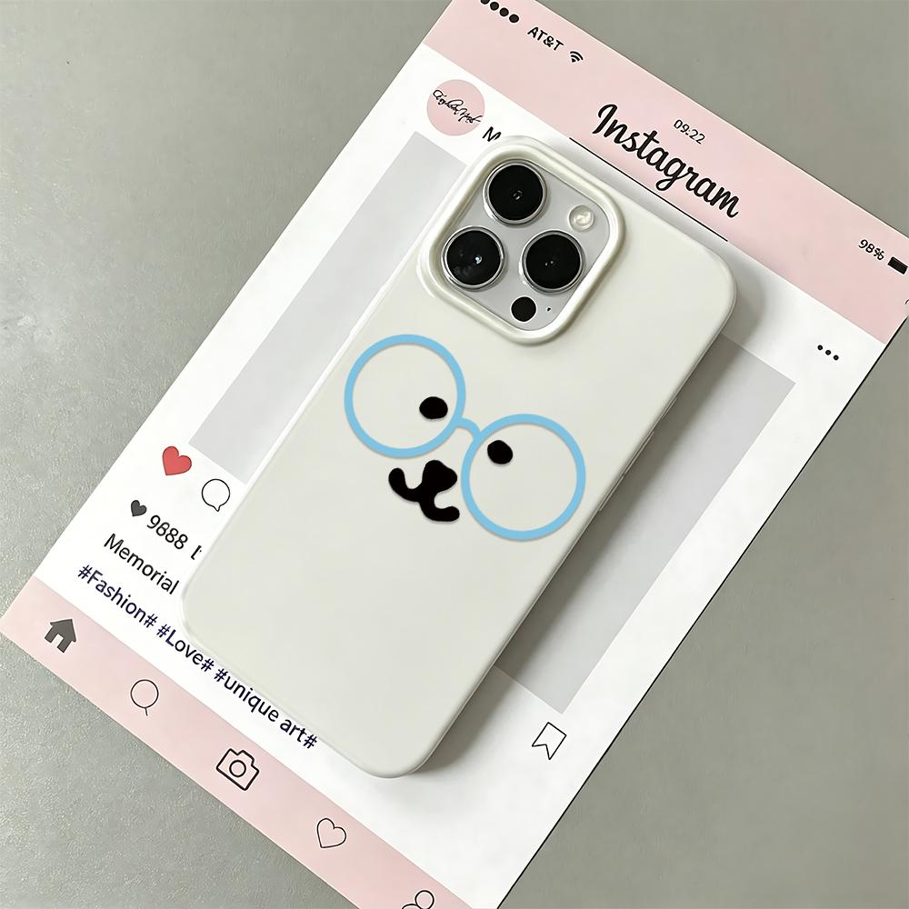 Чехол для телефона с мультяшным рисунком и синей окантовкой для iPhone 17Air 17 16 15 Pro Max 14 Plus 13 12 11, мягкий чехол Funda с защитой от отпечатков пальцев