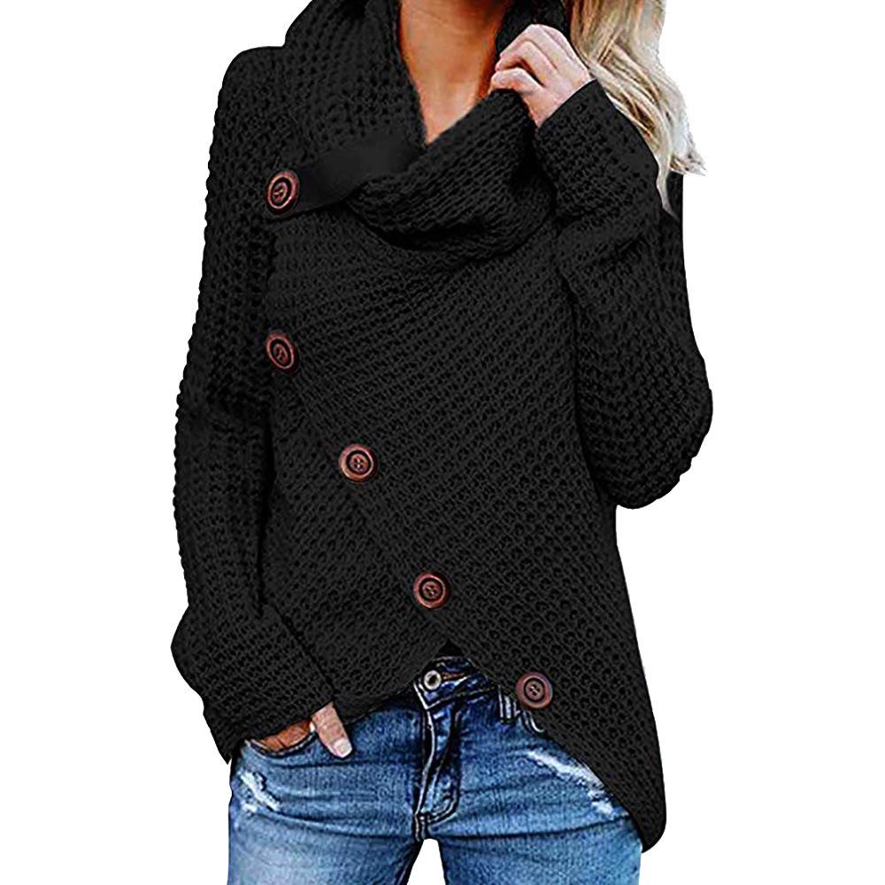 2026 Autumn/Winter Women's Turtleneck Cardigan Knitwear - Solid Color Sweater for OL Commute