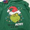 Мужская Рождественская Зеленая Футболка Гринча 'Merry as it Gets' Праздничная Новая Унисекс Футболка
