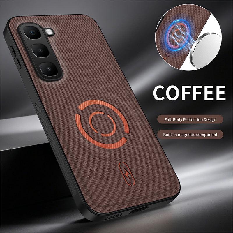 Чехол для телефона Infinix HOT70 GT50Pro, магнитный, из кожи и технологичной ткани, противоударный