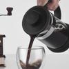 French Press Coffee&Tea Maker Heat Borosilicate Coffee Pot for Home Office High-Density Stainless Steel Filter, 350ml