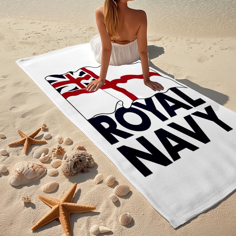 Royal Navy Fashion Beach Towel: Ideal for Summer Adventures Soft, absorbent and quick drying suitable for swimming and bathing