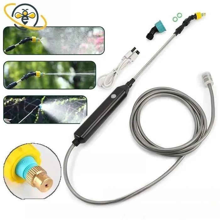 1 Set Electric Watering Sprayer Extendable Handle Stainless Steel USB Rechargeable Handheld Sprayer Wand for Garden
