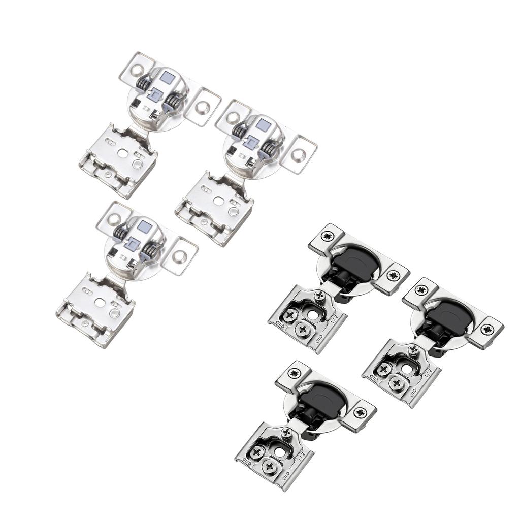 3pcs Soft Close Hinges Overlay Adjustable Face Frame Cabinet Hinges Furniture Door Hinges for Concealed Cupboards