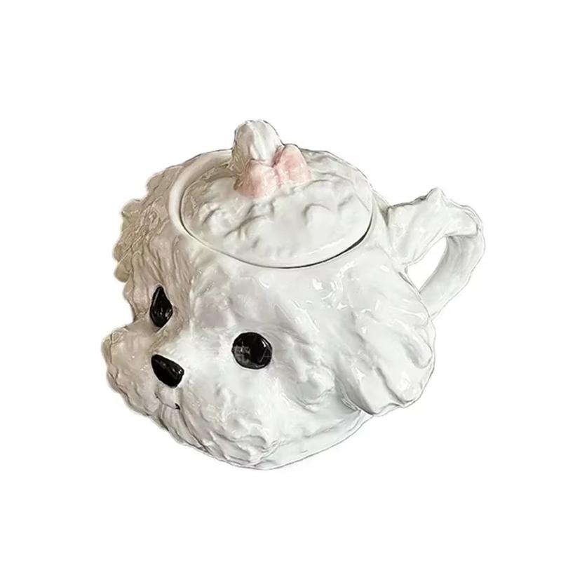 1 Набор Высоко выглядящий Стол Белая Милая Кофейная Чашка с Крышкой Праздничные Пожелания Керамические Кружки Изысканные