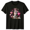 Dog Heart Sunglasses Dogs Animals Mens Tee Womens Graphic Valentines Day