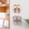 Shoe Rack Foldable Bathroom Slipper Rack Wall Mounted Punch-free Easy Access And Space Saving Shoe Organizer